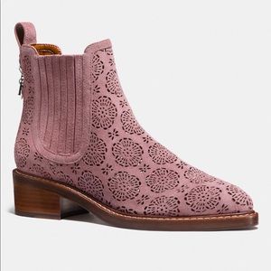 Coach Bowery Chelsea Boot with cut-out tea rose
